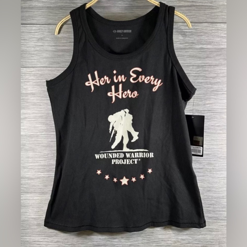 NEW Women Harley-Davidson Wounded Warrior Project Tank Top Large 96734-23VW